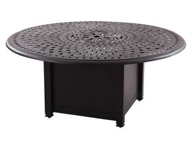 Darlee Outdoor Living Series 60 Antique Bronze Cast Aluminum 52 Round Propane Fire Pit Chat Table DA201060QB