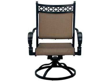 Darlee Outdoor Living Mountain View Cast Aluminum Sling Swivel Rocker Chair in Antique Bronze DA2016103