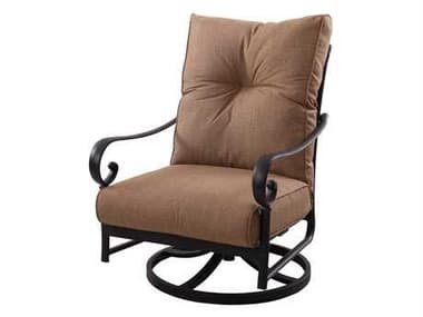 Darlee Outdoor Living Santa Anita Cast Aluminum Antique Bronze Swivel Rocker Club Chair DA3011263