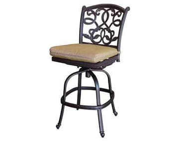 Darlee Outdoor Living Santa Monica Cast Aluminum Antique Bronze Swivel Bar Stool DADL205217