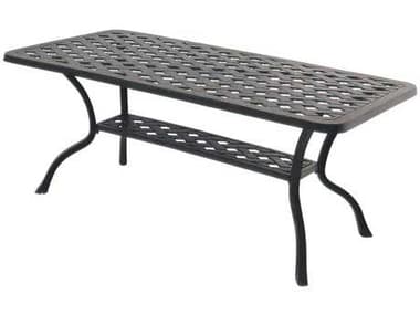 Darlee Outdoor Living Series 30 Cast Aluminum Antique Bronze 42 x 21 Rectangular Coffee Table DADL30B