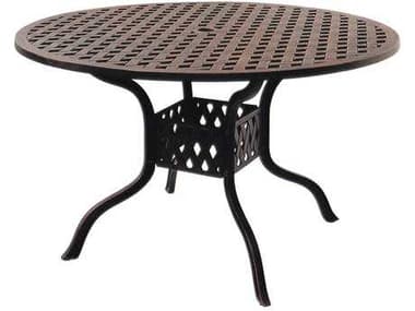 Darlee Outdoor Living Series 30 Cast Aluminum Antique Bronze 48 Round Dining Table DADL30C