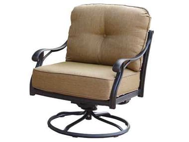 Darlee Outdoor Living Nassau Cast Aluminum Antique Bronze Swivel Rocker Club Chair DADL6033