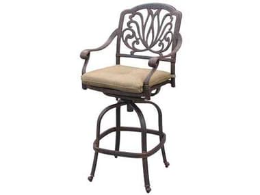 Darlee Outdoor Living Elisabeth Cast Aluminum Antique Bronze Swivel Bar Stool DADL7077