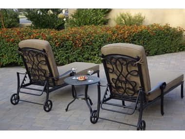 Darlee Outdoor Living Santa Monica Cast Aluminum Antique Bronze 3 Piece Lounge Set DANDL20523PC3326R