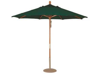 Treasure Garden Quick Ship Market Wood 9' Octagon Pully Lift Umbrella EXUM8091QUICKSHIP