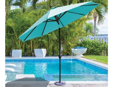 Galtech Quick Ship Aluminum 9 Foot Octagon Auto Tilt Crank Lift Umbrella GL737