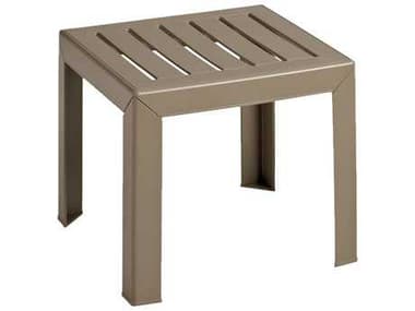 Grosfillex Bahai Resin Taupe 16'' Square End Table GXCT052181