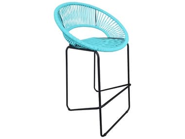 Harmonia Living Closeouts Acapulco Steel Woven Strap Bar Chair HALHLACABC