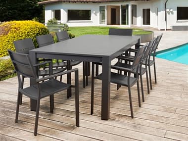 International Home Miami Atlantic Koningsdam 9 Piece Rectangular Dining Set IMCALI8CALIARM