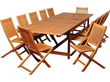 International Home Miami Amazonia Eucalyptus Rectangular 13 Piece Extendable Barrett Dining Set IMSCLEY12BT239