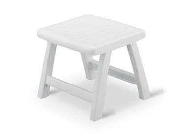 Kettler Roma Resin White 18'' Square Side Table/Ottoman KR1038000