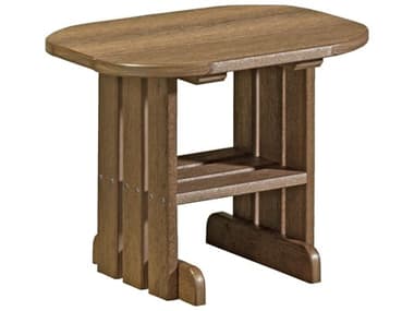 LuxCraft Recycled Plastic 24 x 16.5 Oval End Table LUXPET