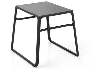 Nardi Pop Fiberglass Resin Antracite 17''W x 15''D Rectangular Side Table NAR40048.02.000