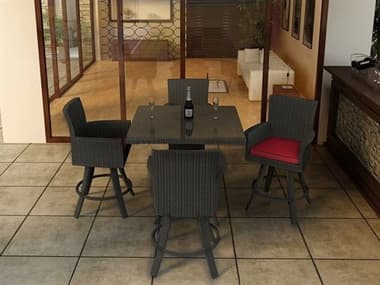 Forever Patio Barbados Wicker Thick 5 Piece Counter Set NCFPBAR5PUB