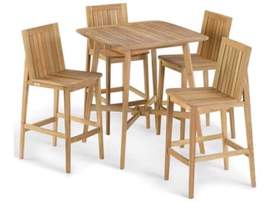 Oxford Garden Islay Teak Natural Shorea 5 Piece Bar Set OXF5781K