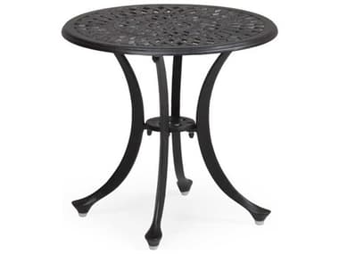 Watermark Living Oxford Cast Aluminum Weathered Black 20'' Round Tea Table PS7120ET