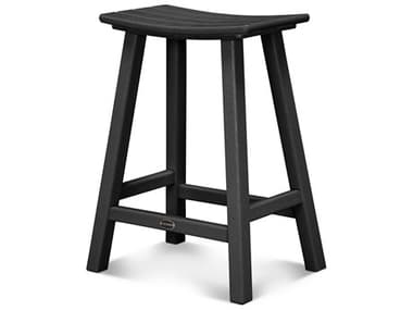 POLYWOOD® Contempo Recycled Plastic 24'' Saddle Bar Stool PW2001