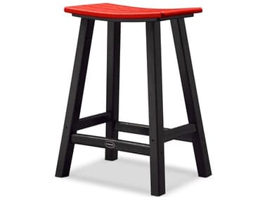 POLYWOOD® Contempo Recycled Plastic Saddle 24'' Bar Stool PW2011