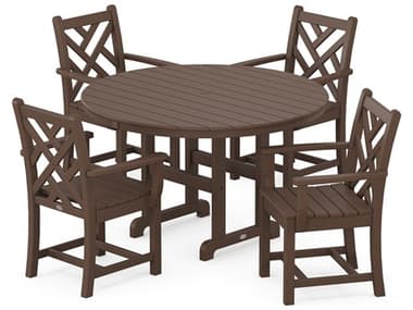 POLYWOOD® Chippendale Recycled Plastic 5-Piece Dining Set PWPWS1221