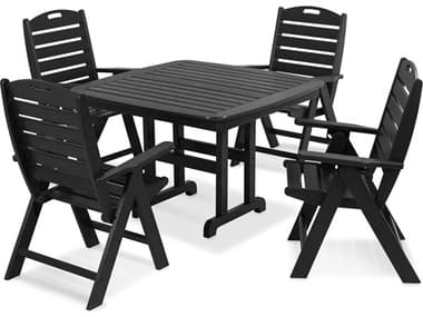 POLYWOOD® Nautical Recycled Plastic 5 Piece Dining Set PWPWS1241