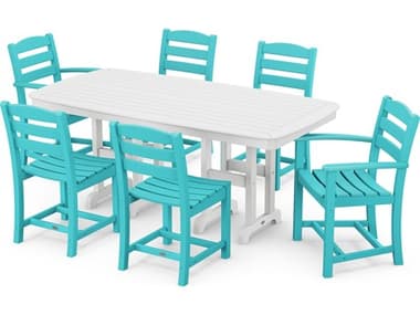 POLYWOOD® La Casa Cafe Recycled Plastic 7 Piece Dining Set PWPWS1311