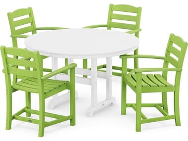 POLYWOOD® La Casa Cafe Recycled Plastic 5 Piece Dining Set PWPWS1321