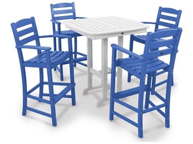 POLYWOOD® La Casa Cafe Recycled Plastic 5-Piece Bar Set PWPWS1721