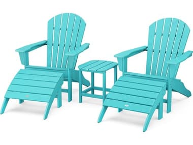 POLYWOOD® South Beach Recycled Plastic 5 Piece Adirondack Lounge Set PWPWS1741