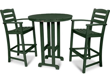 POLYWOOD® La Casa Cafe Recycled Plastic 3 Piece Bar Set PWPWS219