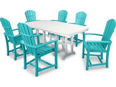 POLYWOOD® Palm Coast Recycled Plastic 7 Piece Dining Set PWPWS2411