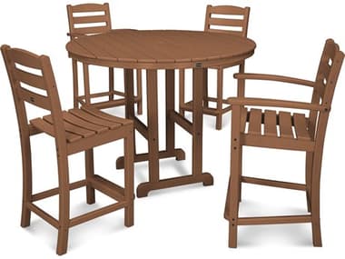 POLYWOOD® La Casa Cafe Recycled Plastic 5 Piece Dining Set PWPWS2541