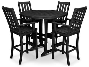 POLYWOOD® Vineyard Recycled Plastic 5 Piece Bar Set PWPWS4031