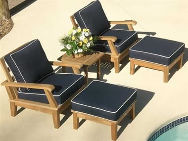 Royal Teak Collection Miami Pool Cushion Lounge Set RLMIACHSET