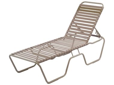 Windward Design Group Country Club Strap Aluminum Skids Chaise Lounge WINW0310