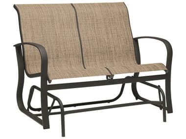 Woodard Fremont Sling Aluminum Glider Loveseat WR2P0473