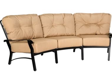 Woodard Cortland Cushion Aluminum Crescent Curved Sofa WR4Z0464