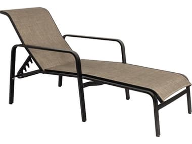 Woodard Landings Sling Aluminum Stackable Adjustable Chaise Lounge WR6G0470