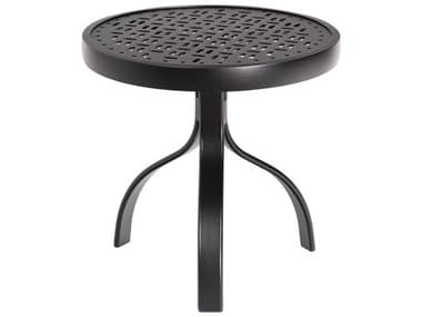 Woodard Aluminum Deluxe 18'' Round End Table Lattice Top WR826604WL