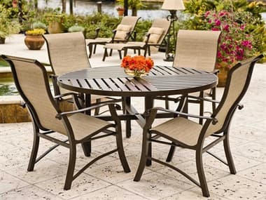 Woodard Cortland Sling Aluminum Dining Set WRCTLNDS