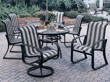 Woodard Cayman Isle Sling Aluminum Dining Set WRCYMSLDS