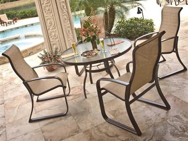 Woodard Cayman Isle Sling Aluminum Dining Set WRGGEDS