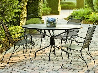 Woodard Tucson Mesh Wrought Iron Dining Set WRTSMSH